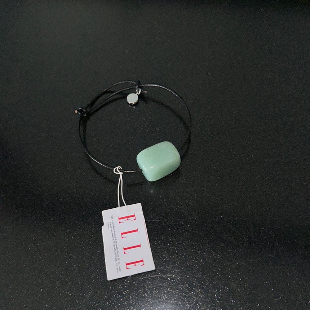 ELLE GENUINE RUBY AND JADE BRACELET - BRAND NEW. ADJUSTABLE STRAP